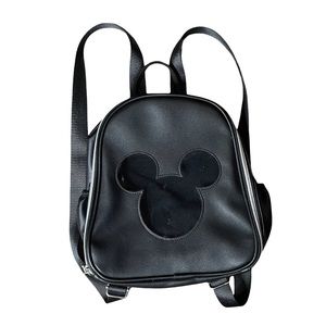 Disney Parks Official Pin Trading Display Backpack Mickey Icon Faux Leather